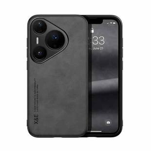 For Huawei Pura 80 Pro 5G Skin Feel Magnetic Leather Back Phone Case(Dark Grey)