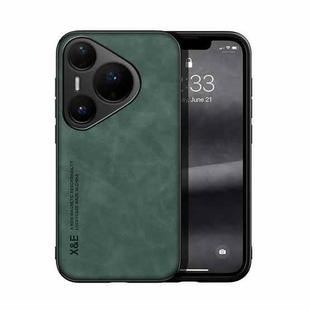 For Huawei Pura 80 Pro 5G Skin Feel Magnetic Leather Back Phone Case(Green)
