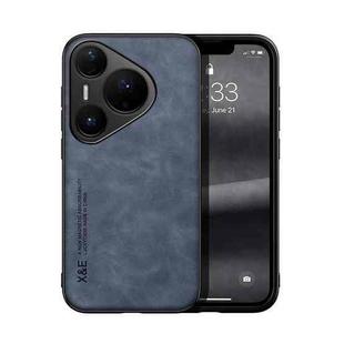 For Huawei Pura 80 Pro 5G Skin Feel Magnetic Leather Back Phone Case(Blue)