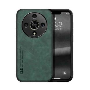 For Honor X9b Skin Feel Magnetic Leather Back Phone Case(Green)