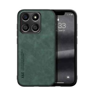 For Honor X8b Skin Feel Magnetic Leather Back Phone Case(Green)