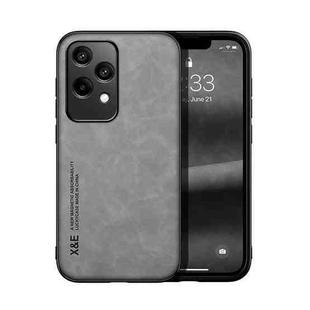 For Honor 200 Lite Global Skin Feel Magnetic Leather Back Phone Case(Light Grey)