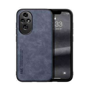 For Honor 200 Pro Skin Feel Magnetic Leather Back Phone Case(Blue)
