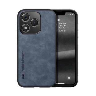 For Honor 400 Lite Global Skin Feel Magnetic Leather Back Phone Case(Blue)