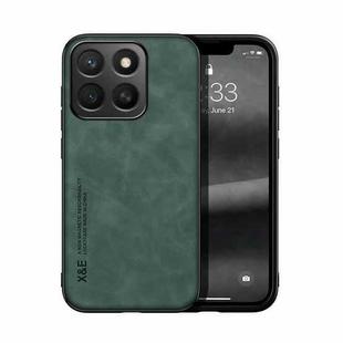 For Honor X8c 4G Skin Feel Magnetic Leather Back Phone Case(Green)
