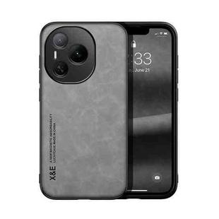 For Honor Power Skin Feel Magnetic Leather Back Phone Case(Light Grey)