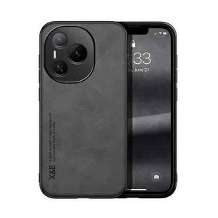 For Honor Power Skin Feel Magnetic Leather Back Phone Case(Dark Grey)