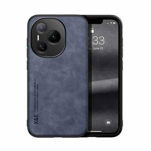 For Honor Power Skin Feel Magnetic Leather Back Phone Case(Blue)