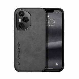 For Honor 400 Pro Global 160.8mm Skin Feel Magnetic Leather Back Phone Case(Dark Grey)