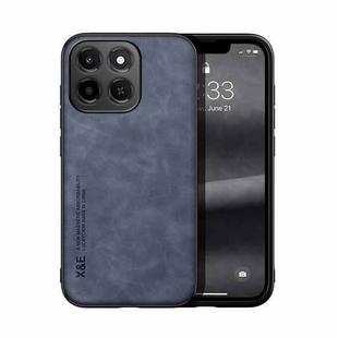 For Honor X6c 4G Skin Feel Magnetic Leather Back Phone Case(Blue)