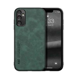 For Samsung Galaxy A05s Skin Feel Magnetic Leather Back Phone Case(Green)