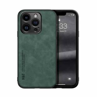 For iPhone 16 Pro Skin Feel Magnetic Leather Back Phone Case(Green)