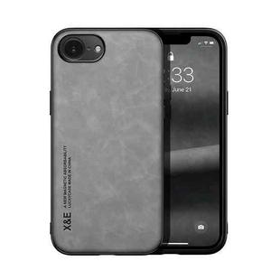For iPhone 16e Skin Feel Magnetic Leather Back Phone Case(Light Grey)