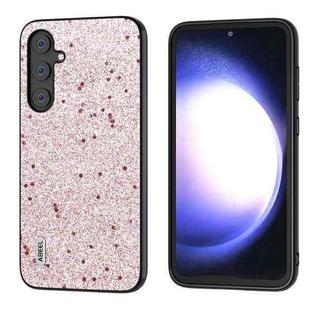 For Samsung Galaxy S23 FE 5G ABEEL Glitter Shockproof Phone Case(Gold Pink)