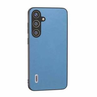 For Samsung Galaxy S24+ 5G ABEEL Arashi Texture PU Phone Case(Sky Blue)