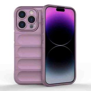 For iPhone 15 Pro Magic Shield TPU + Flannel Phone Case(Purple)