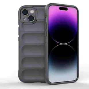 For iPhone 15 Plus Magic Shield TPU + Flannel Phone Case(Dark Grey)