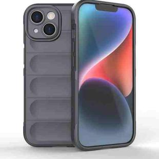 For iPhone 15 Magic Shield TPU + Flannel Phone Case(Dark Grey)