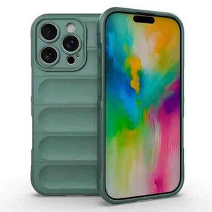 For iPhone 16 Pro Magic Shield TPU + Flannel Phone Case(Dark Green)