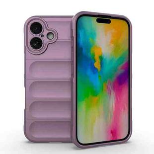 For iPhone 16 Magic Shield TPU + Flannel Phone Case(Purple)