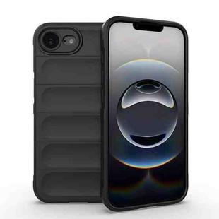 For iPhone 16e Magic Shield TPU + Flannel Phone Case(Black)