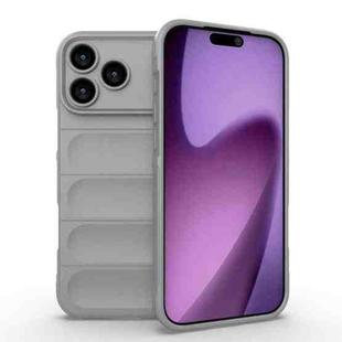 For iPhone 17 Pro Max Magic Shield TPU + Flannel Phone Case(Grey)