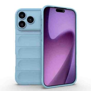 For iPhone 17 Pro Max Magic Shield TPU + Flannel Phone Case(Light Blue)