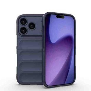 For iPhone 17 Pro Magic Shield TPU + Flannel Phone Case(Dark Blue)
