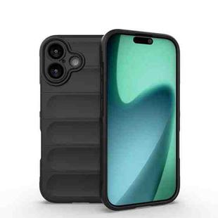 For iPhone 17 Magic Shield TPU + Flannel Phone Case(Black)