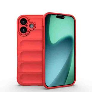For iPhone 17 Magic Shield TPU + Flannel Phone Case(Red)