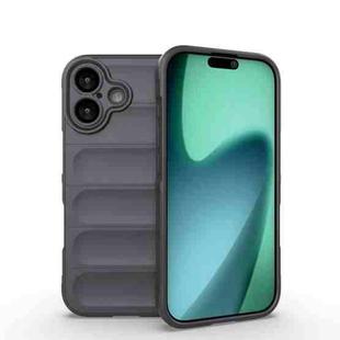 For iPhone 17 Magic Shield TPU + Flannel Phone Case(Dark Grey)