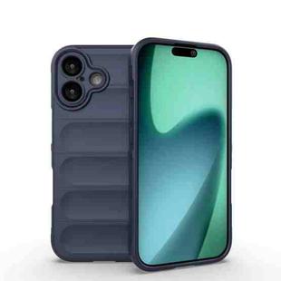 For iPhone 17 Magic Shield TPU + Flannel Phone Case(Dark Blue)