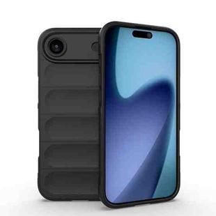 For iPhone 17 Air Magic Shield TPU + Flannel Phone Case(Black)