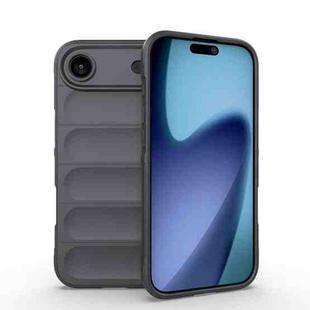 For iPhone 17 Air Magic Shield TPU + Flannel Phone Case(Dark Grey)