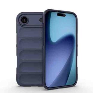 For iPhone 17 Air Magic Shield TPU + Flannel Phone Case(Dark Blue)