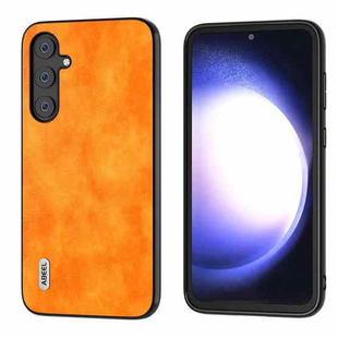 For Samsung Galaxy S23 FE 5G ABEEL Dual Color Lichi Texture PU Phone Case(Orange)