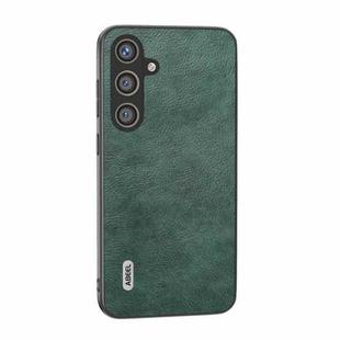 For Samsung Galaxy S24+ 5G ABEEL Dual Color Lichi Texture PU Phone Case(Green)