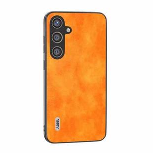 For Samsung Galaxy S24 5G ABEEL Dual Color Lichi Texture PU Phone Case(Orange)