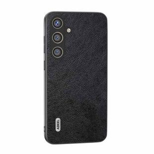 For Samsung Galaxy S24 5G ABEEL Dual Color Lichi Texture PU Phone Case(Black)