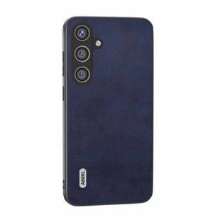 For Samsung Galaxy S24+ 5G ABEEL Dual Color Cowhide Texture PU Phone Case(Blue)