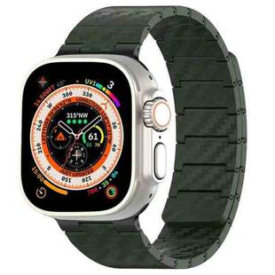 For Apple Watch Ultra 49mm Carbon Fiber Magnetic Loop Watch Band(Official Green)