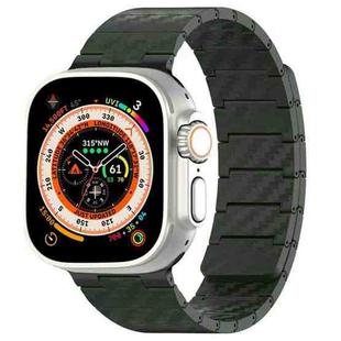 For Apple Watch Ultra 2 49mm Carbon Fiber Magnetic Loop Watch Band(Official Green)