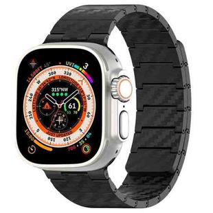 For Apple Watch Ultra 2 49mm Carbon Fiber Magnetic Loop Watch Band(Black)