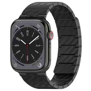 For Apple Watch Series 9 41mm Carbon Fiber Magnetic Loop Watch Band(Black)