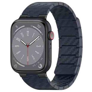 For Apple Watch Series 9 41mm Carbon Fiber Magnetic Loop Watch Band(Midnight Blue)