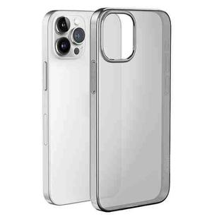 For iPhone 15 Pro hoco Light Series Soft TPU Phone Case(Transparent Black)