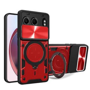 For OnePlus Nord 4 5G CD Texture Sliding Camshield Magnetic Holder Phone Case(Red)