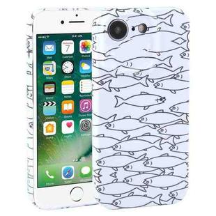 For iPhone SE 2022/SE 2020/8/7 Dustproof Net Full Coverage PC Phone Case(Fish School)