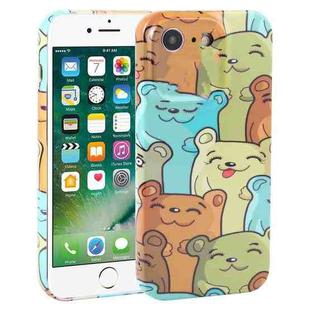 For iPhone SE 2022/SE 2020/8/7 Dustproof Net Full Coverage PC Phone Case(Cute Bear)