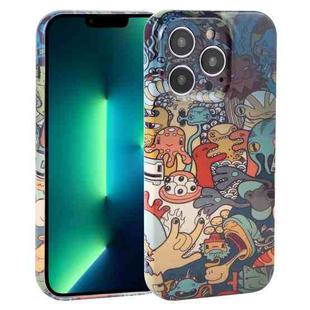 For iPhone 13 Pro Max Dustproof Net Full Coverage PC Phone Case(Animal Party)